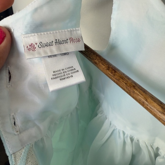 SWEAT HEART ROSE formal dress rhinestone details size 12M tie back - Picture 9 of 11